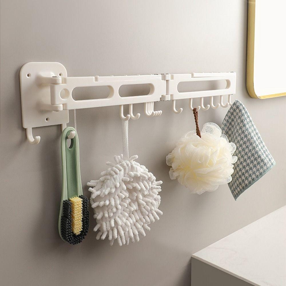 Plastic Spatula Spoon Hanging Bracket Folding Utensil Rack Kitchen Wall Hooks  for Home