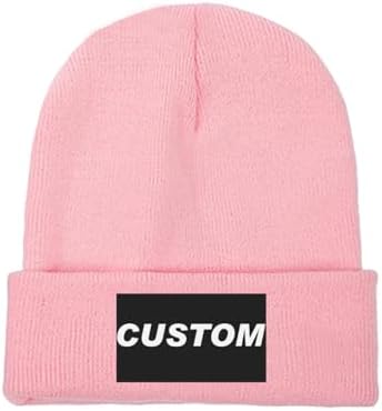Custom Unisex Beanies with 3D Embroidery Personalized Logo Winter Hats-100% Acrylic Common Fabric