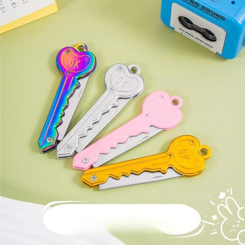 Folding Key Opener, Box Cutter, Beautiful Box Cutter, Metal Trumpet, Mini Stainless Steel Multi-functional Portable