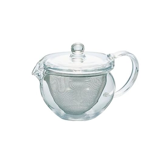 HARIO Chacha Kyusu Maru Heat-Resistant Glass Teapot, Practical Capacity 300ml, CHJMN-30T