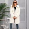 Women's Faux Fur Coat Top Plush Lapel Coat Long Fashion Autumn And Winter New Style