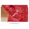 Women's cotton-padded clothes, winter medium and long over-knee glossy leave-in, thickened, slim and thin, warm cotton-padded jacket