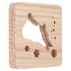 Wooden 3D LED Light Hollow Wolf Shaped Pattern Warm White Pine Wood USB Power Supply Decorative Nigh
