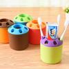 Creative candy-colored porous toothpaste, toothbrush holder Desktop Multifunction pen holder Shelves