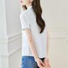 Solid Color Lapel Shirt Summer New Simple Short-sleeved Thin Top