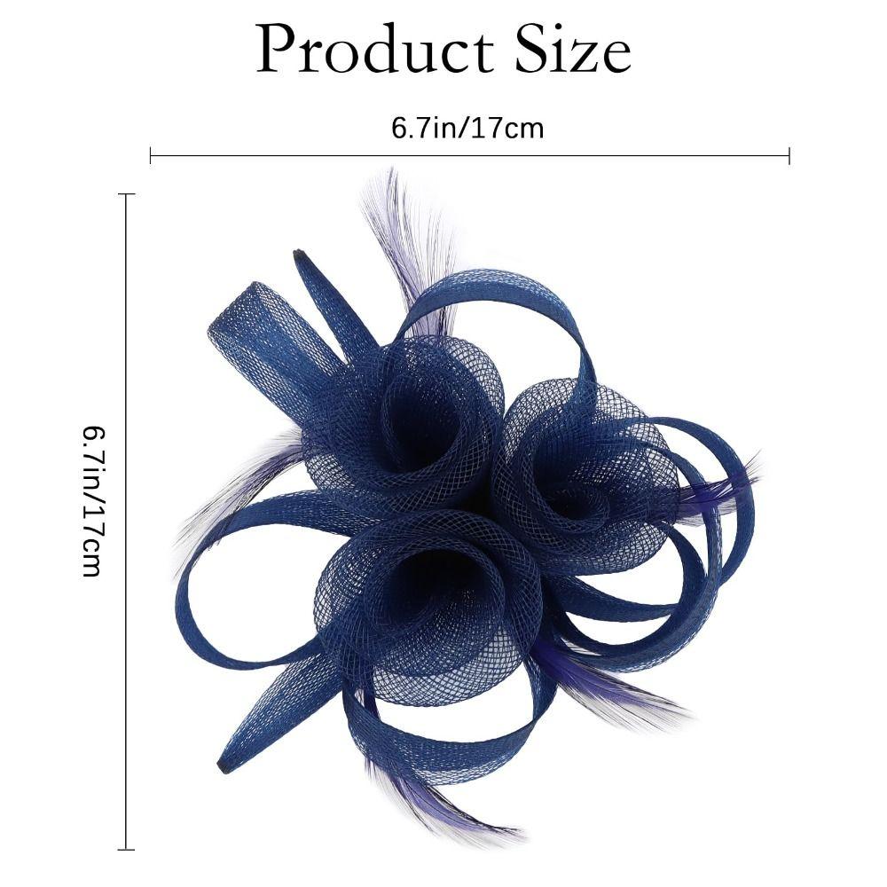 Elegant 3D Flower Fascinators Hat Large Flower Formal Rose Fascinators Tea Party Hats Women's Headwear