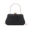 Luxury Polyester Fiber Evening Bags Rhinestone Chain Banquet Bag Clutch Handbag Women