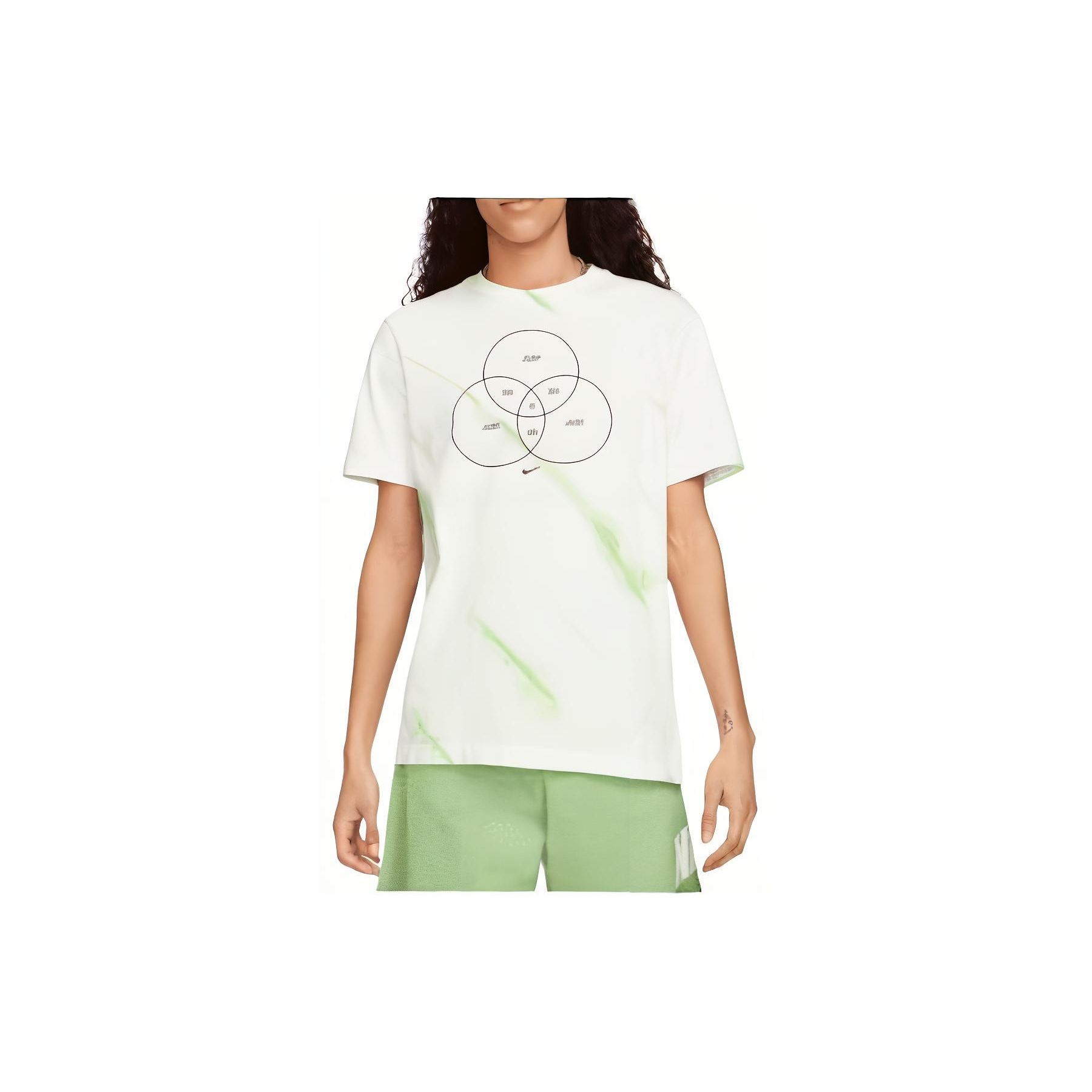 

Nike Sportswear Geometric Pattern Casual Crew Neck Short Sleeve T-Shirt Men Tops White DQ1077-100 XL
