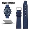 Nylon Rubber Watch Strap For IWC Pilot Spade A Mark 18 Portuguese Blue Band FOLDING CLASP Canvas Men's Watch Chain 20MM Bracelet