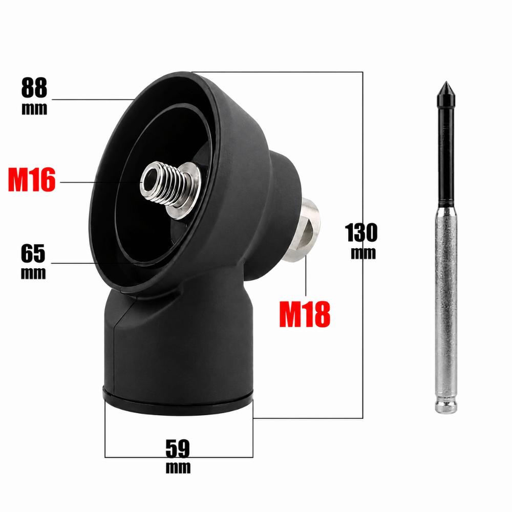 M22 M18 M16 Thread Dust Collect Cover Dust Collector Adapter For Wall Stone Hole Process