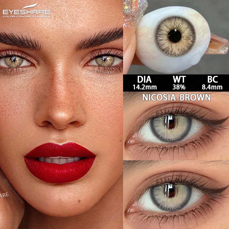 

EYESHARE Новые 2 шт. Цветные контактные линзы Натуральные черные контактные линзы Сапфировые линзы для очков Коричневые контактные линзы Зеленые модные линзы