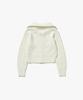 PLAC WOMEN Twist Zip-Up Knit Cardigan White