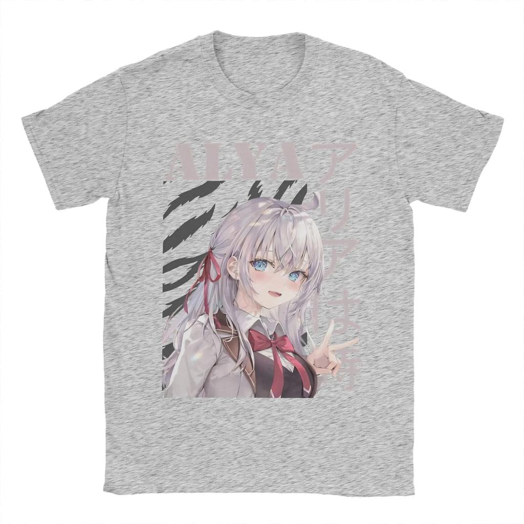 Alya Sometimes Hides Her Feelings in Russian Graphic Printing T Shirts Men Women Pure Cotton Tee Shirt Clothes