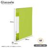 Kokuyo Glassel File Clear Fixed Light Book, Type, A4, Side, Green, La-GLB220LG