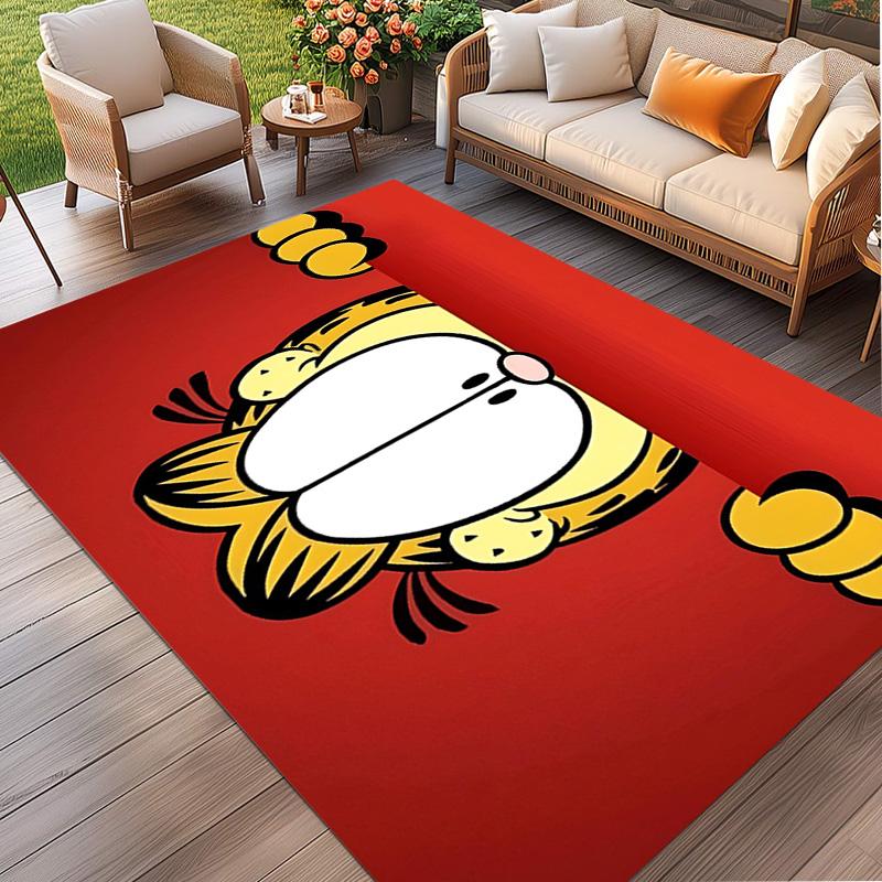 Garfield Print Rug, Washable Floor Carpet, For Entryway Dorm Laundry Room Office Study, Home Decor Birthday Christmas Gift