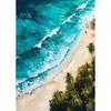 Wave Lighthouse Girl Surfing Canvas Painting Palm Tree Print Wall Art Picture Living Room Decor Sea Beach Poster Ocean Ship Boat
