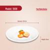 DM Melamine 8-Inch White Round Flat Serving Plate
