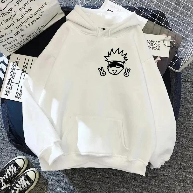 Frühling Herbst Unisex Jujutsu Kaisen Anime Hoodies Sweatshirts Große Animierte Designs Kawaii Gojo Satoru Grafik Streetwear
