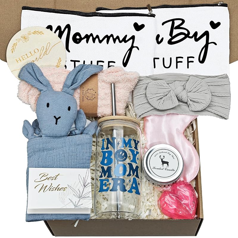 11 Pcs New Mom Gifts for Women & Baby Girl Gift,New Mom Care Package After Baby,Pregnancy Gifts for Mom, After Birth Postpartum Gifts First Time Mom Boy