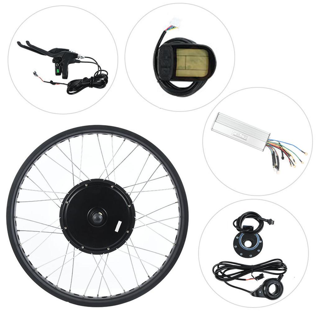 Ebike Conversion Kit with 72V 3000W Motor 26inch Wheel LCD5 Meter
