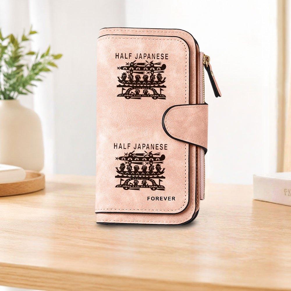 Japan Mount Fuji Long Zipper Wallet Large Capacity Card Holder Unisex Clutch Bag Stylish Zippered Coin Purse Perfect for Daily Commuting Office Work