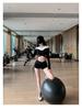 European & American High-Waist Black Drawstring Fitness Shorts for Women
