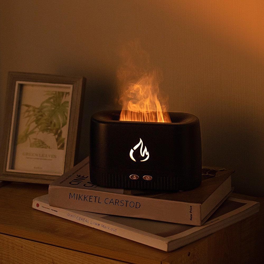 USB 3D Flame Aromatherapy Humidifier with Automatic Spray