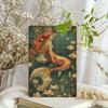Metal Poster Vintage Mermaid Flower Art 8x12 Inch Wall Decor for Bathroom Living Room