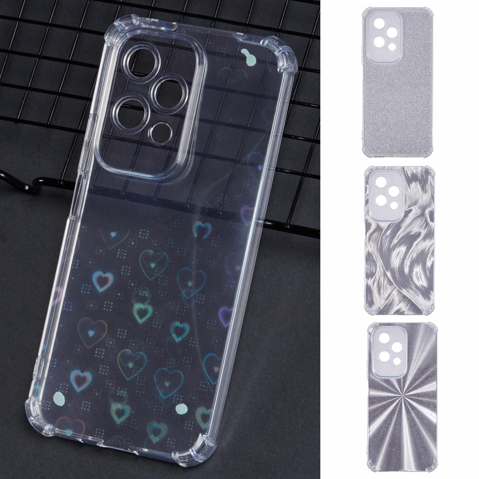 

For Honor 200 Lite Shockproof Case TPU Clear Phone Cover with 4 Removable Papers A