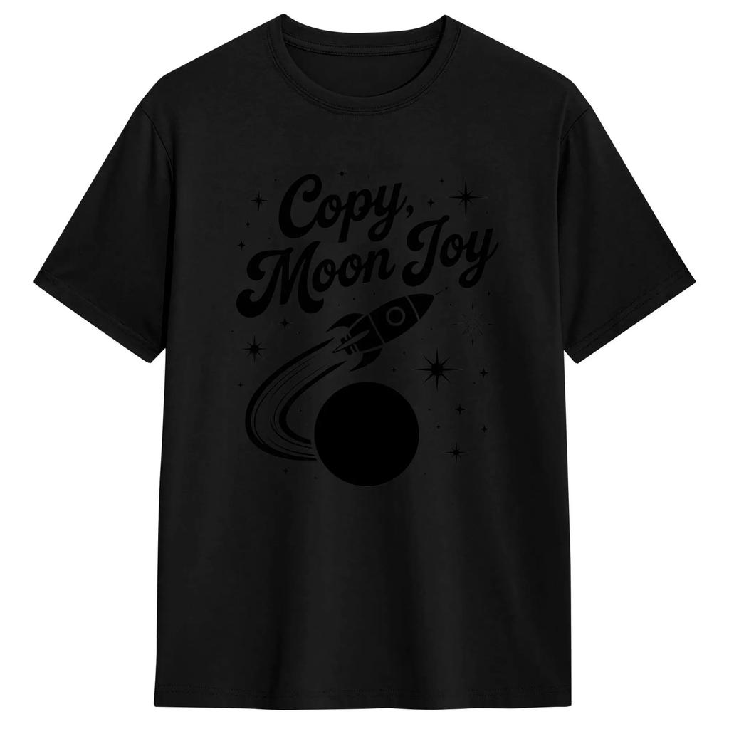 2026 Summer Fashion Tee Copy Moon Joy TShirt Unisex Novelty Cotton Tee Shirt Crewneck Short Sleeve T Shirt Original Clothes Y2K