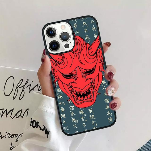 Samurai Japanese Warrior Mask Helmet Phone Case Cover for iPhone 17 Air 16 15 14 13 11 12 Pro Max Plus Coque