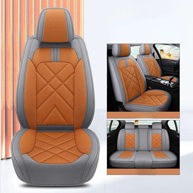 5 Seats Car Seat Cover Set Universal PU Leather Seat Covers Interior Four Seasons Protector Mat Auto Chair Cover Cushion Car Accessories
