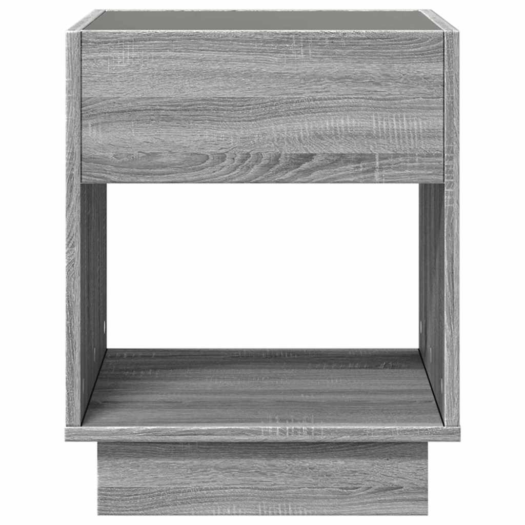 Infinity LED Coffee Table in Grey Sonoma 40x40x50 cm