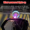 Car Exterior Decorations Wind-Powered LED Airplane Auto Ornament Exterior Rearview Mirror Decor for Car Owners Drivers Women Men
