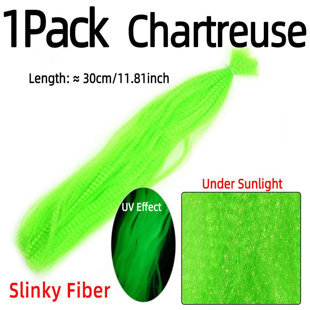 Bimoo Kinky Soft Synthetik Fliegenbinden Streamer Faser Köder Fisch Bleikopf Jig Bindematerial Rosa Chartreuse Rot Orange Gelb
