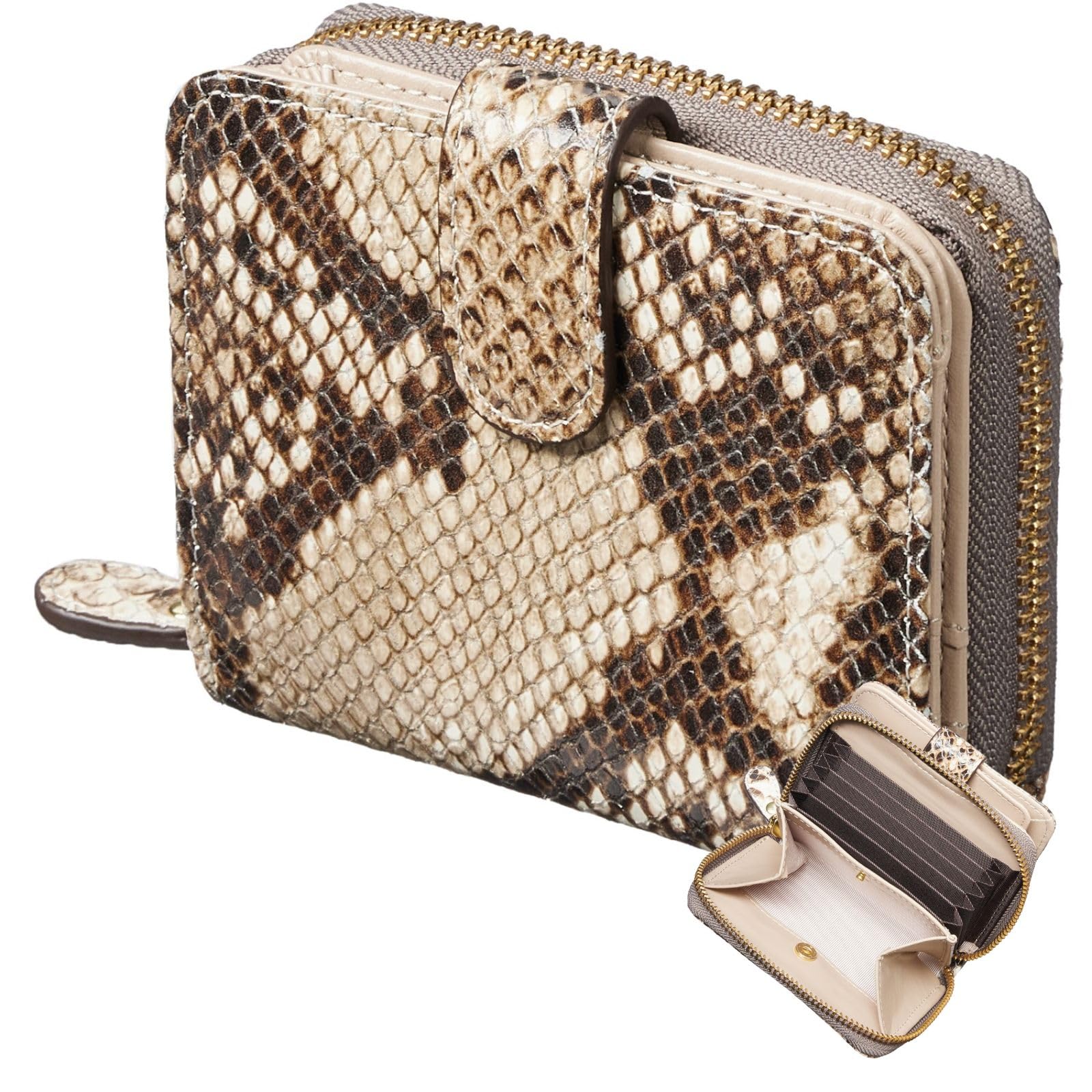 

[ГОЛОС] Бифолд-кошелек Align Women s Anaconda Diamantina, изготовленный из итальянской кожи Atema. Выглядит как мини-кошелек, но имеет вместительность