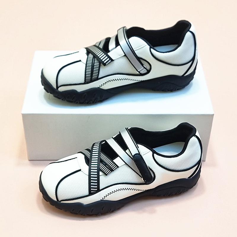 

Летние полые дышащие балетки женские кожаные универсальные на плоской подошве спортивно-повседневные туфли на мягкой подошве сетчатые белые туфли 35