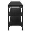 TV Stand In Black Oak Look 160 X 30 X 50 Cm