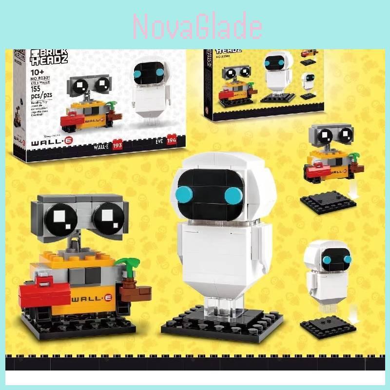 Conjunto de Blocos de Construção Wall-e e Eva 155 Peças Para Crianças Criativas