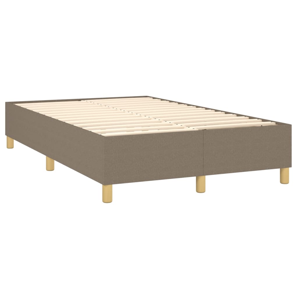 Vidaxl Letto Continentale Con Materasso, Taupe, Tessuto, 120X200 Cm