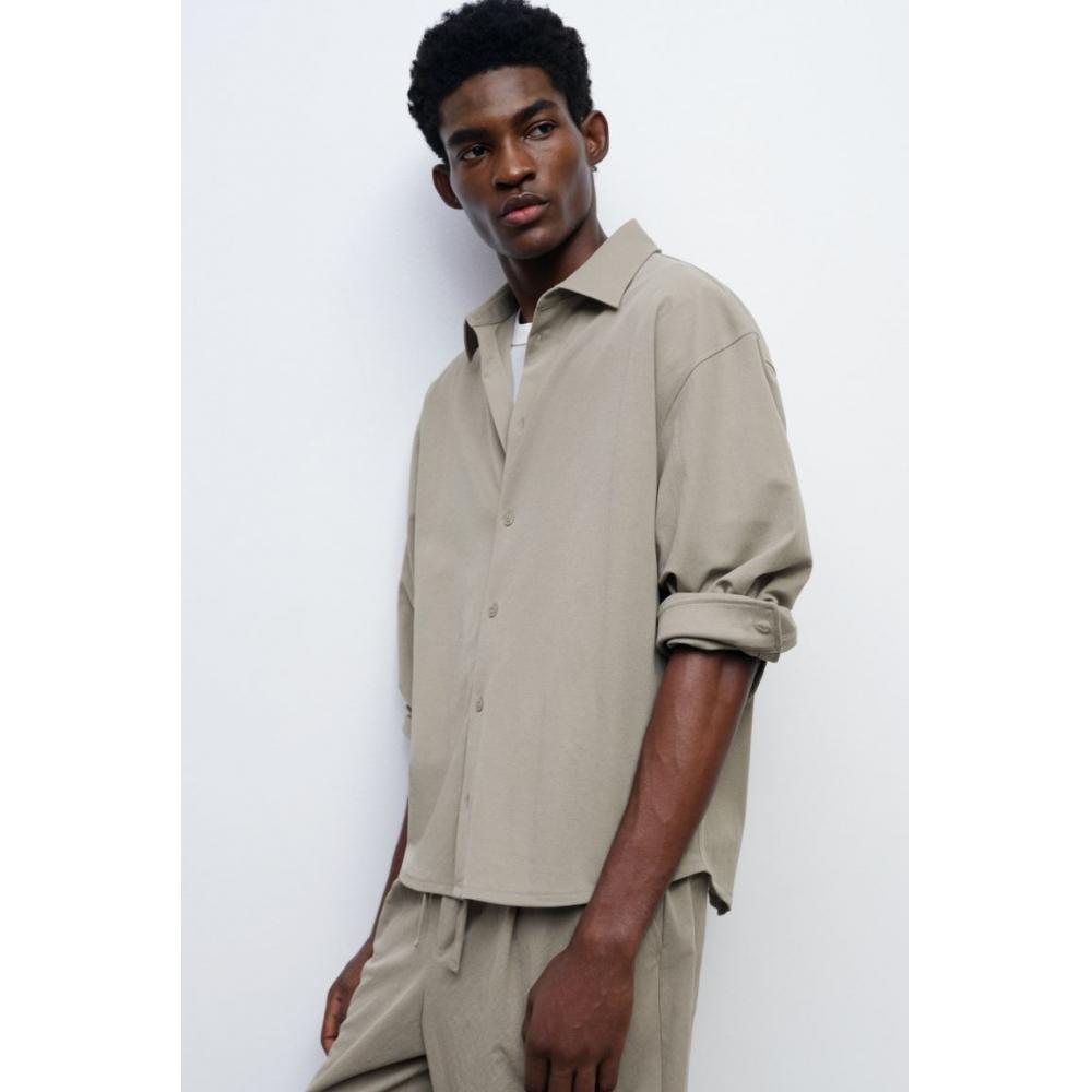 H M Loose Fit sHirt Sage Green