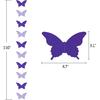 CIEOVO Butterfly Hanging Garland 3D Paper Bunting Banner Party Decorations Wedding Baby Shower Home Decor Purple 4 Pack, 110 Inch Long Each