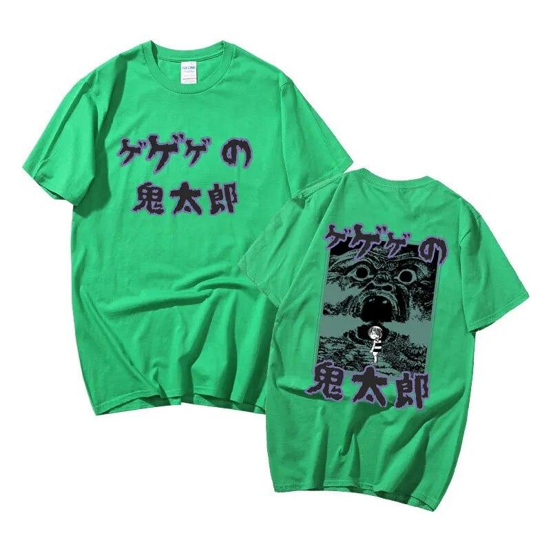 Japonské Anime Gegege No Kitaro Grafické tričko Unisex Dámské Unisexga Oversized trička Pánské tričko z čisté bavlny Unisex Vintage trička