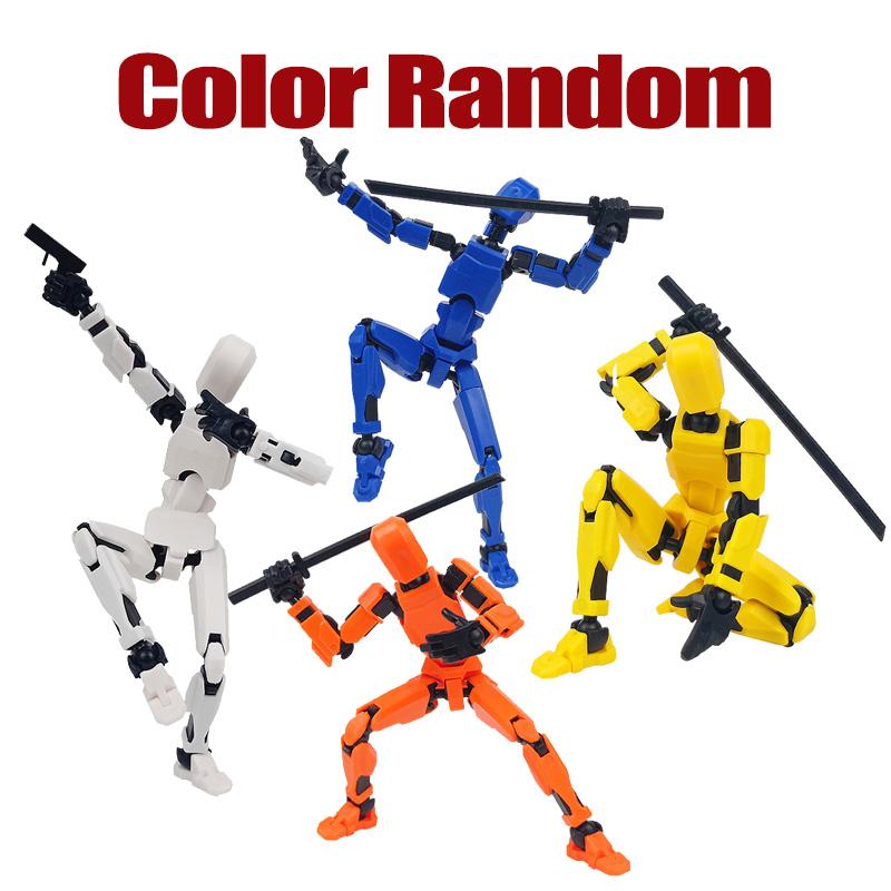 1/4/6PCS Assembled Titan T13 Action Figures Robot Set Toy for Kid 3D Printed Multi Movable Joints Lucky Doll Decora Adult Gift
