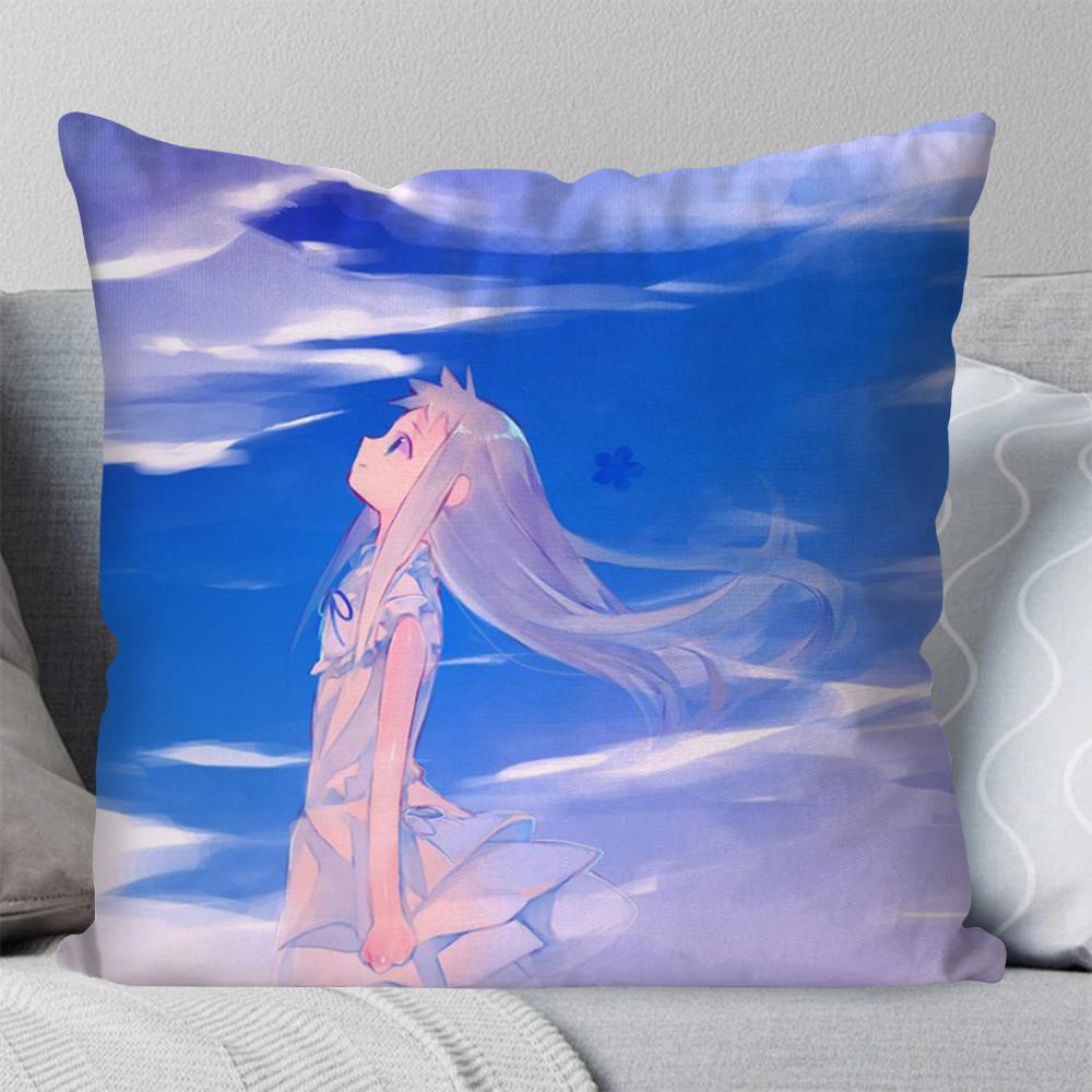 Honma Meiko Animation Secret Base Pillow Case Square Pillow Bedroom Sofa Leisure ComfortCar Living Room Home Decoration 40X40