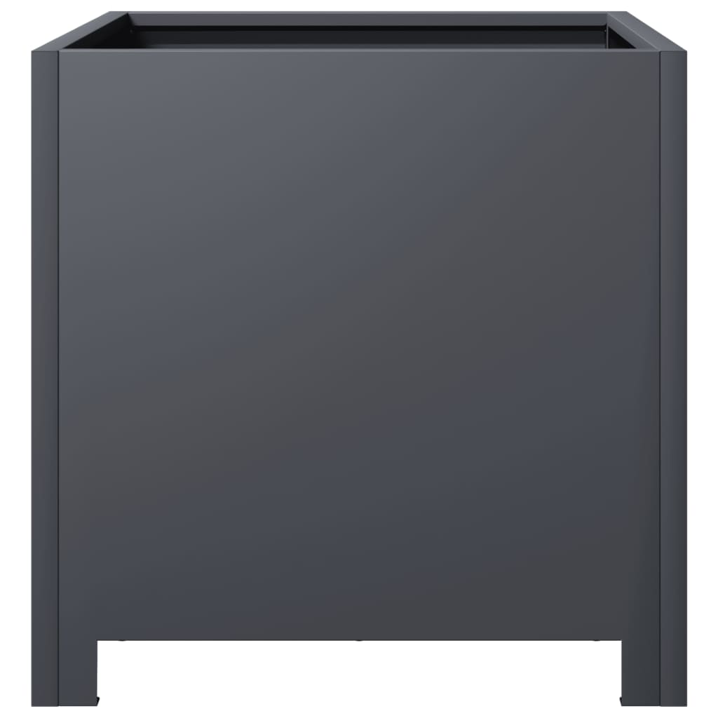 Vidaxl Garden Planters, 2 Pcs, Anthracite, 40X40X40 Cm, Steel