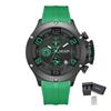 MEGIR Relogio Masculino Luxus-Quarz-Herrenuhr Gelbes Silikonarmband Militärische Sport-Armbanduhr Chronograph Automatisches Datum 8115