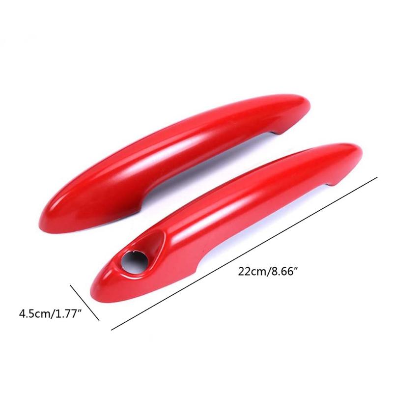 2Pcs Vehicle Inner Door Handle Cover Front/Rear Inner Armrest Decor for MINI for Cooper R50 R56 R60