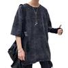 Letní Klasika Retro Vintage Móda Pánské tričko Minerální Prané Zoufalé Pánské Streetwear Kravata Barvené Kyselina Unisex Běžné