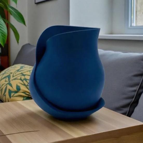 Twisted Ribbon Sculpture Flower Vase 3D Printed Floral Plants Holder Container Home Office Table Centerpiece Decorative
